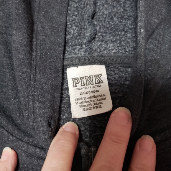 Pink Victoria Secret Hoodie zip up jacket Large - Picture 3 of 3